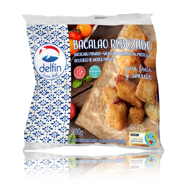 Atlantic cod pieces in batter DELFIN, frozen, 300 g