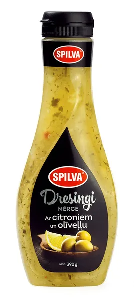 Mērce SPILVA Salātu ar citroniem un olīveļļu, 390g