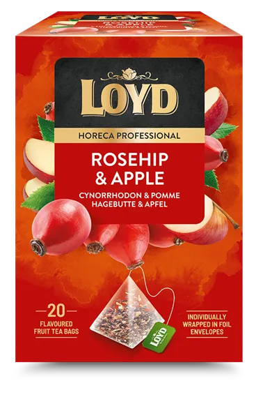 Rosehip and apple fruit tea LOYD Pyramids FS, 20x2g