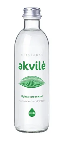 Minerālūdens AKVILE, viegli gāzēts, stiklā, 0,33l (DEP)