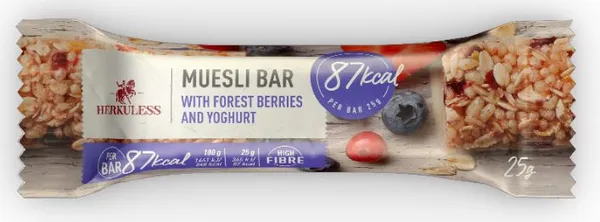 Musli batoniņš HERKULESS ar meža ogām un jogurtu, 25g