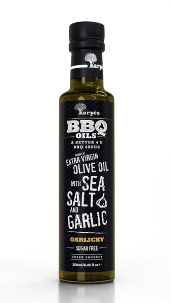 Neapstrādāta augstākā labuma olīveļļa KARPEA BBQ ar jūras sāli un ķiplokiem, 250ml