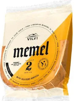 Nogatavināts puscietais siers „MEMEL Piquant “ar halapeņjo pipariem 45 % TSS, 180g