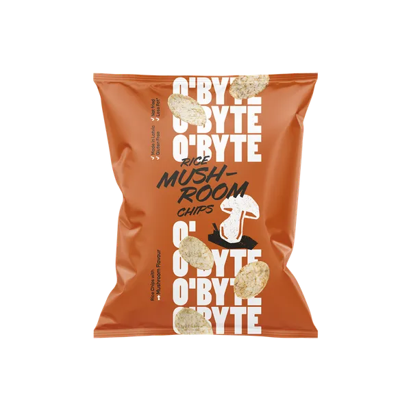 O'BYTE Brūno rīsu čipsi ar sēņu garšu, 70g