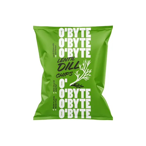 O'BYTE Lēcu čipsi ar diļļu garšu 70g