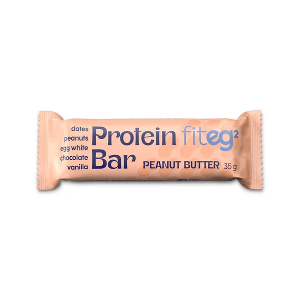 Olu baltuma proteīna batoniņš FITEG2, zemesriekstu sviesta, 35g