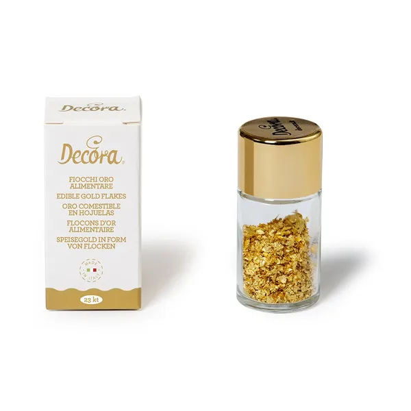 Pārtikas zelta pārslas DECORA, 0.125g