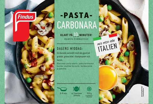 Frozen pasta FINDUS Pasta Carbonara, 1,1kg