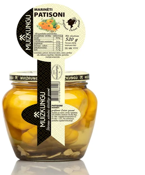 Patisoni marinēti MUIŽKUNGU, 520g/260g