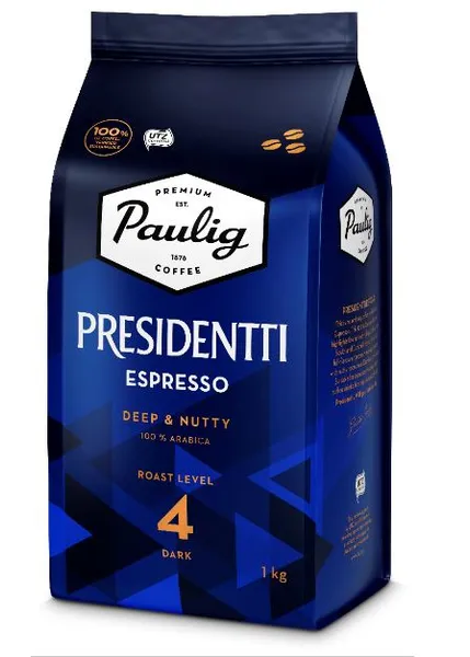 PAULIG Presidentti Espresso 1kg kafijas pupiņas