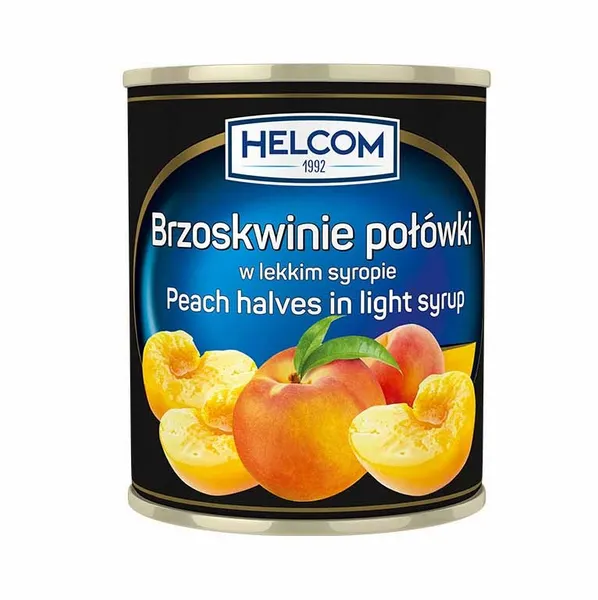 Persiku pusītes sīrupā HELCOM, 2.6kg/1.45kg