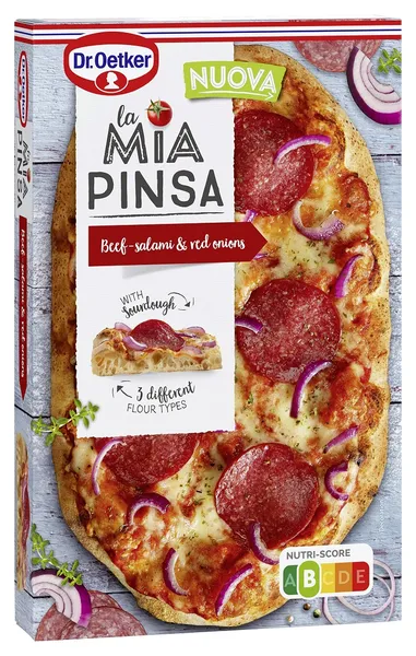 Pizza La Mia Pinsa Beef-Salami and red onions 305g