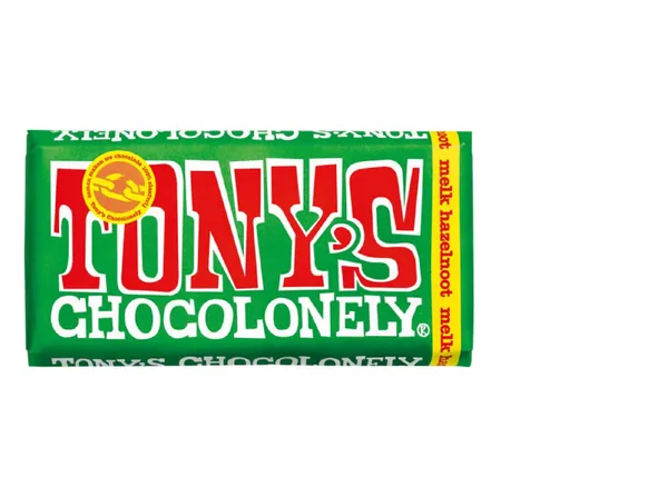 Piena šokolāde TONY'S, 32% kakao, ar lazdu riekstiem, 180g