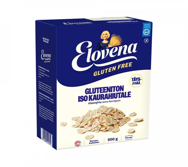 Pilngraudu auzu pārslas ELOVENA Jumbo, bez glutēna, 500g
