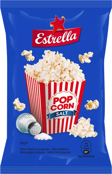 Popkorns Estrella ar sāli 90g