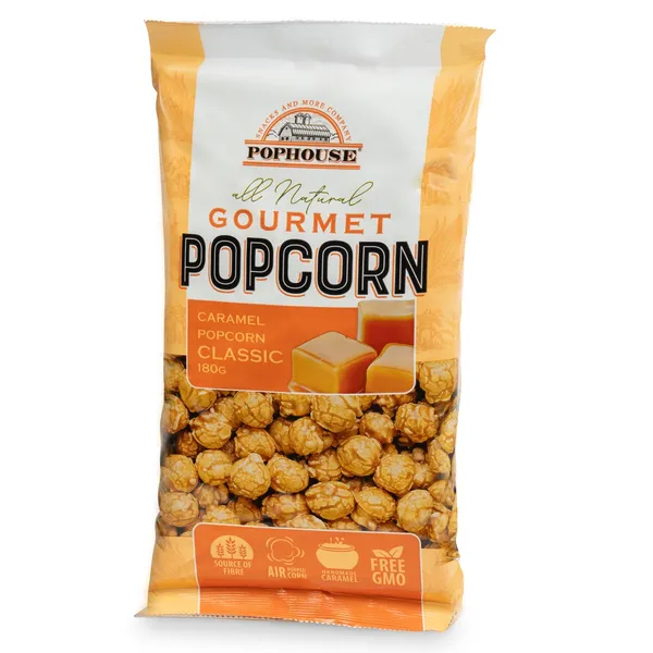 Popkorns POPHOUSE Classic, ar karameli, 180g
