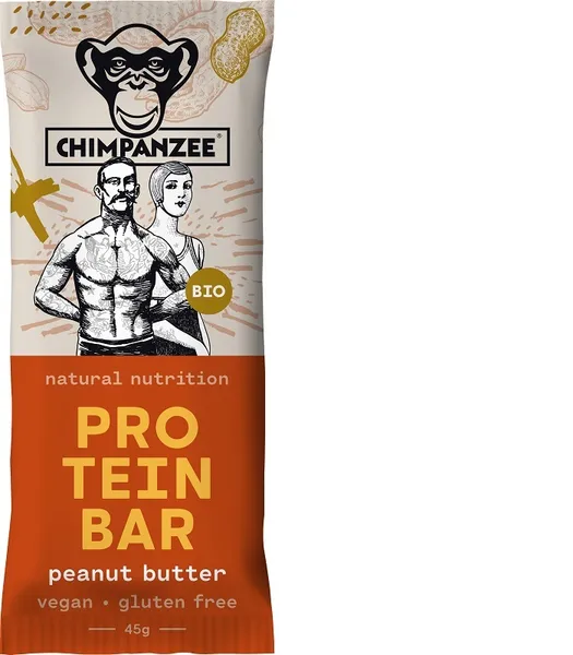 Proteīnu batoniņš CHIMPANZEE Organic, ar riekstu sviestu, 45g