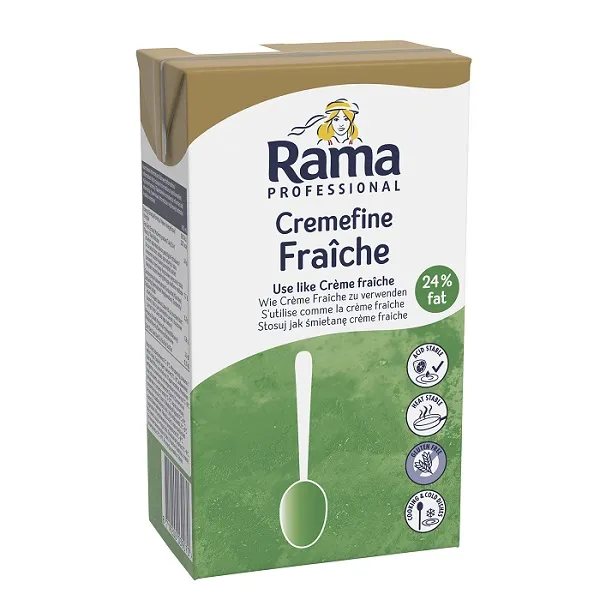 Rama Cremefine Fraiche buttermilk and vegetable fat blend. T.s. 24%, 1l x 8 pcs