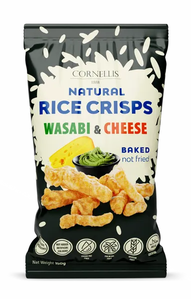 Rīsu uzkoda CORNELLIS 1888, ar vasabi un siera garšu, 150g