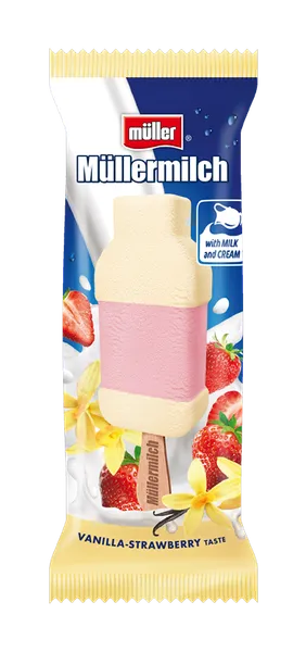 Ice cream Mullermilch Vanilla/strawberry 52g/90ml