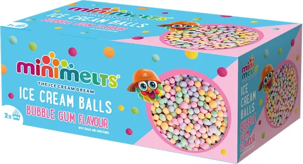 Ice cream SLOW MELTS Bubble gum, with sugar and sweetener, 50g x 2 pcs