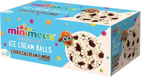 Ice cream SLOW MELTS Vanilla and cookies, with sugar and sweetener, 50