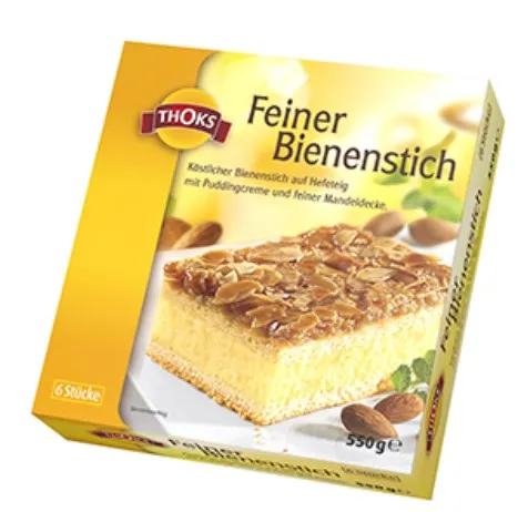 Frozen cake THOKS "Bienenstich", with almonds, 6x91g