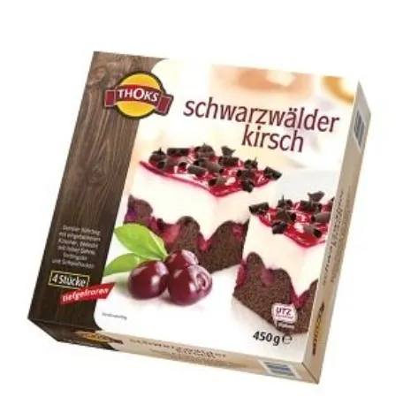 Saldēta kūka THOKS  "Black forest", ar ķiršiem, sagriezta, 4x113g