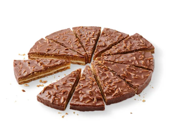 Frozen almond cake ERLENBACHER, with caramel, D 28cm, 950g (12pcs)
