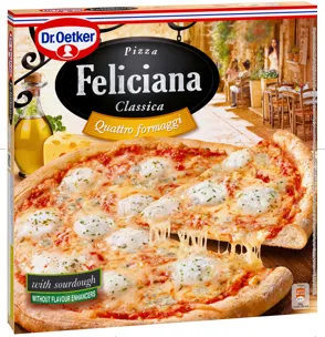 Frozen pizza Feliciana 4 cheeses, 325g