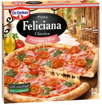 Frozen pizza Feliciana with Prosciutto and Pesto, 360g