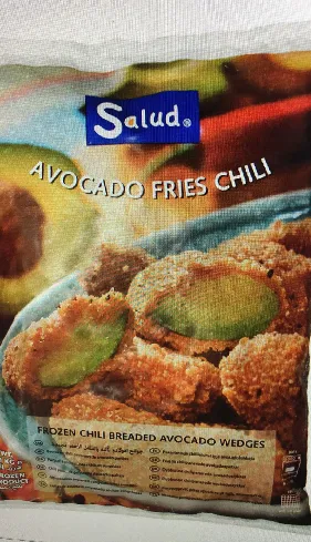 Frozen avocado slices, breaded, with chili flavor, 1kg