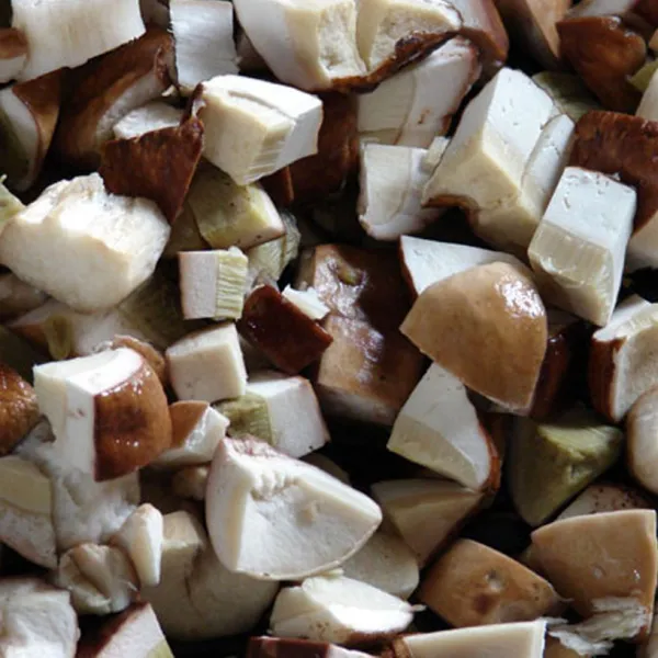 Frozen boletus mushrooms, diced, 1kg