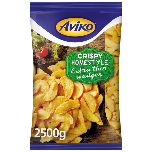 Frozen potato wedges Extra Thin Wedges AVIKO, 2.5kg