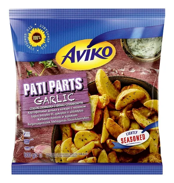 Saldētas kartupeļu daiviņas Pati Parts ar ķiplokiem Aviko 600g