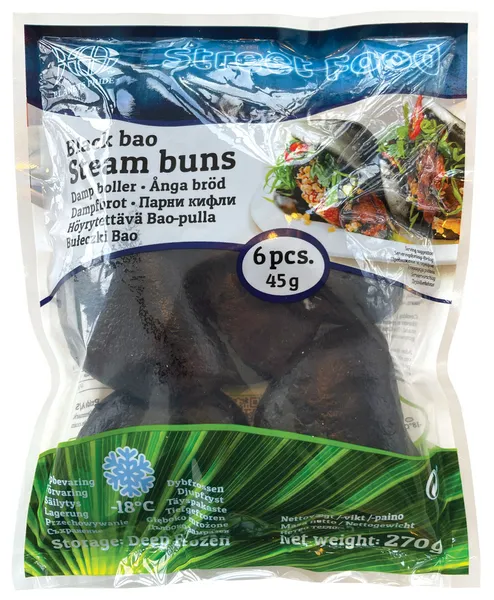 Frozen sandwich buns BAO, black, 6 x 45g