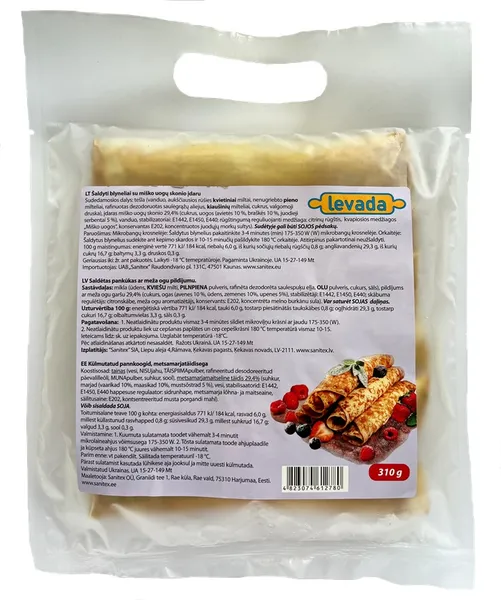 Frozen pancakes LEVADA with wild berries, 52g x 6pcs