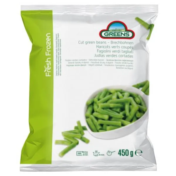 Frozen IQF cut green beans GREENS, 450 g