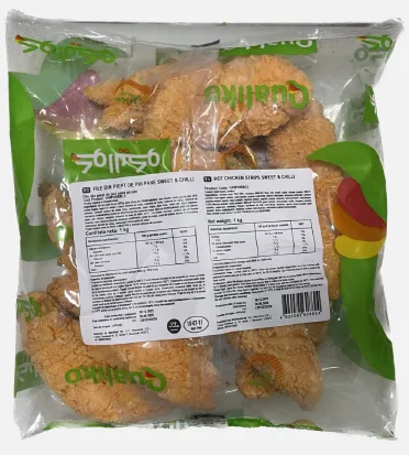 Saldētas vistas strēmeles QUALIKO Sweet&Chilli, 68%, 1kg MC HALAL