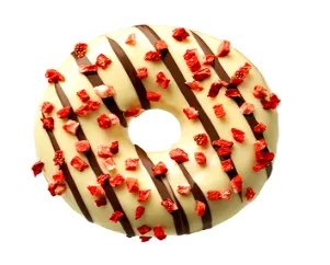 Frozen donut DONUT WORRY BE HAPPY, with strawberry filling 73g x 12pcs