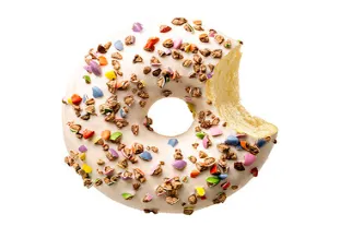 Frozen donut DONUT WORRY BE HAPPY Crushed Candy White, 57g x 48pcs