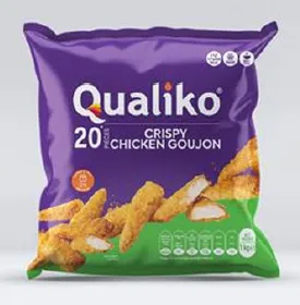 Frozen Chicken Goujon QUALIKO in Crispy Corn Flakes, 61%, 1kg MC HALAL