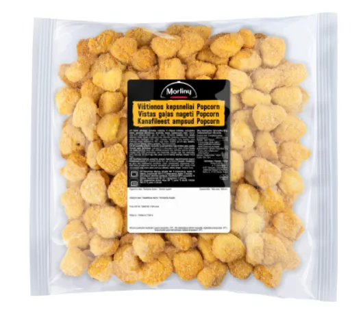 Frozen chicken popcorn in MORLINY breadcrumbs, 1kg