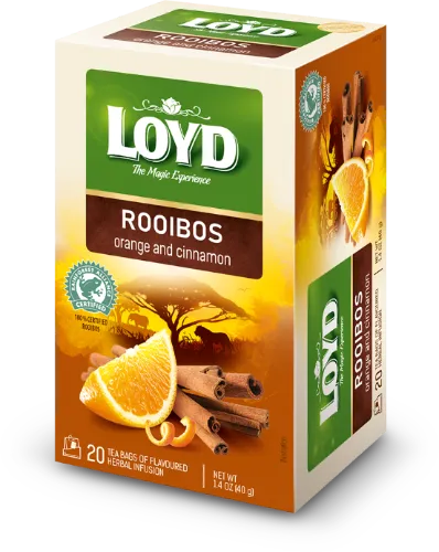 Red tea LOYD ROOIBOS with oranges and cinnamon, 20x2 g