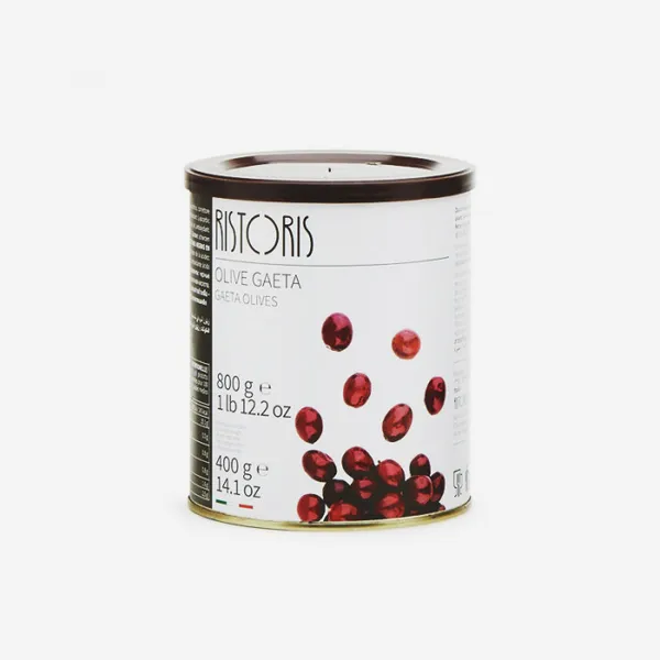 Sarkanās olīvas ar kauliņiem RISTORIS Gaetana, 800g/400g