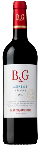 Sarkanvīns B&G Merlot Reserve 2023, sauss, 14%, 0.75l