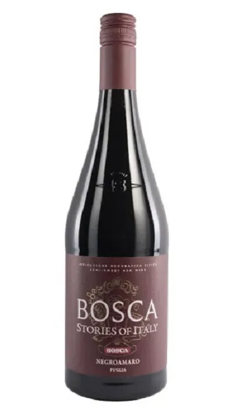 Sarkanvīns BOSCA Negroamaro Puglia IGT, pussalds, 12,5%, 0.75l