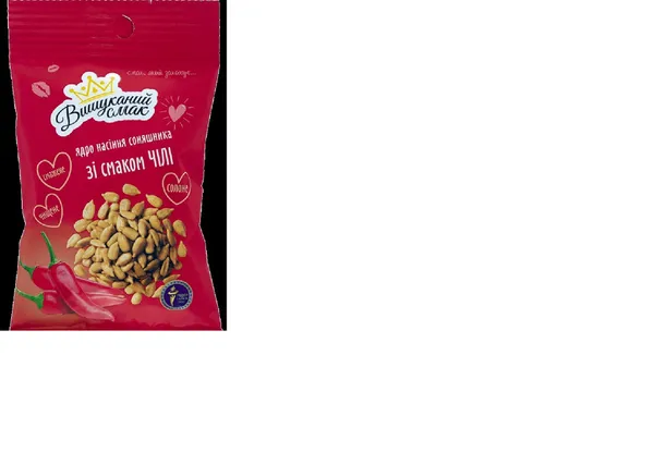 Saulespuķu sēklas VSMAK, lobītas, ceptas ar čīli garšu, 80g