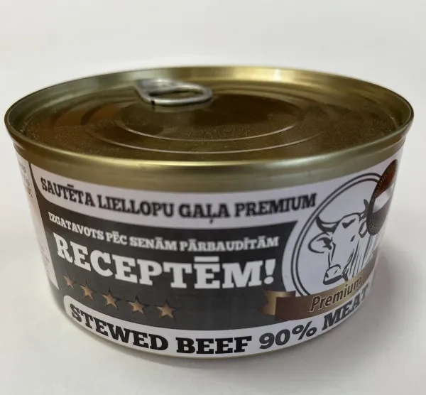 Sautēta liellopu gaļa premium, 325g