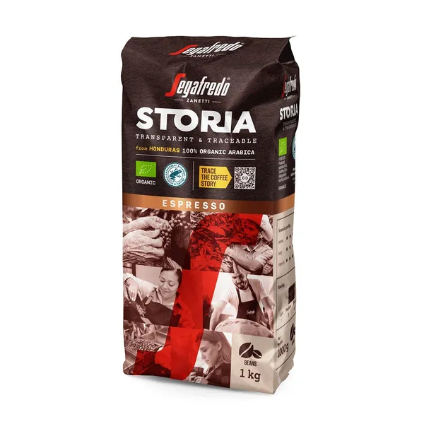 Segafredo Storia Honduras Arabica Organic coffee beans 1kg RFA